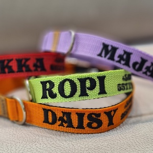 Kutya nyakörv és póráz, Otthon & Életmód, Kisállatoknak, Kutyáknak, Kutya nyakörv, Hímzés, Varrás, MESKA