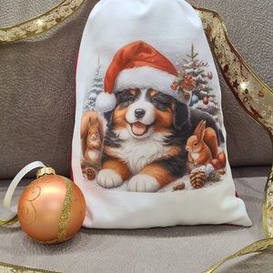 Mikulászsák egyedi névvel  - karácsony - mikulás - mikulás zsák - Meska.hu