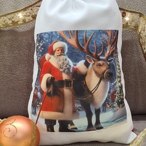 Mikulászsák egyedi névvel  - karácsony - mikulás - mikulás zsák - Meska.hu