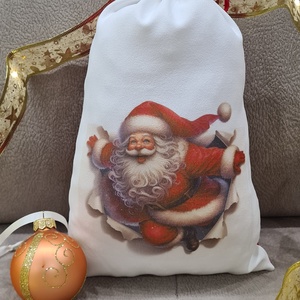 Mikulászsák egyedi névvel  - karácsony - mikulás - mikulás zsák - Meska.hu