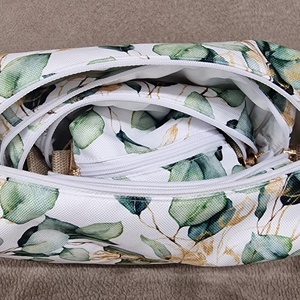 Neszeszer szett zöld leveles - táska & tok - neszesszer - Meska.hu