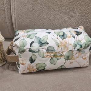 Neszeszer szett zöld leveles - táska & tok - neszesszer - Meska.hu