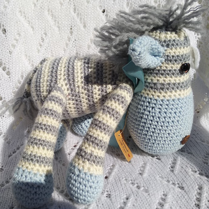 Horgolt zebra - játék & sport - plüssállat & játékfigura - más figura - Meska.hu