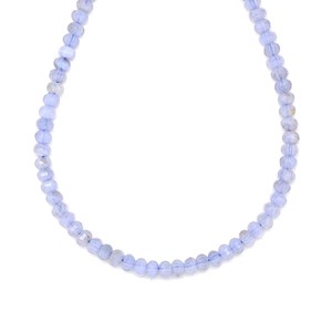 Kalcedon fazettált korong 4x3mm ékszerkészítő alapanyag (füzér), Kellékek & szerszámok, Ásvány alapanyag, Ásványfüzér, , MESKA