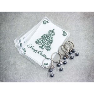 Merry Christmas kulcstartó hematittal 5dbos csomag - Meska.hu