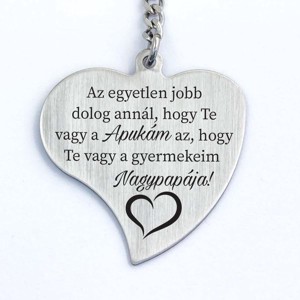 Apukámnak Gyermekeim Nagypapájának Gravírozott Szív Kulcstartó, Táska & Tok, Kulcstartó & Táskadísz, Kulcstartó, , MESKA