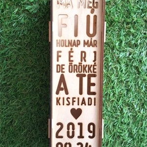 Fa borosdoboz - szülőköszöntő ajándék - esküvő - emlék & ajándék - köszönőajándék - Meska.hu