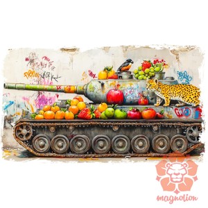 Tank és párduc graffiti v1 férfi póló - ruha & divat - férfi ruha - póló - Meska.hu