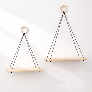 2 db-os Polc kötélfüggesztéssel - otthon & életmód - bútor - polc - Meska.hu