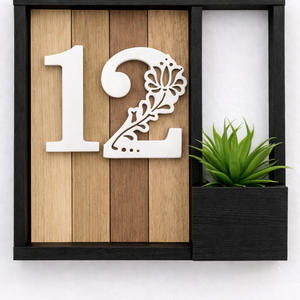 Flora dupla díszes � virágboxos házszámtábla - Meska.hu