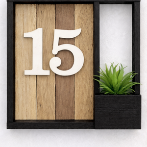 Flora dupla � virágboxos házszámtábla - Meska.hu