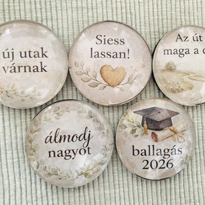 Mágnes szett ballagásra - otthon & életmód - konyhafelszerelés, tálalás - konyhai dekoráció - hűtőmágnes - Meska.hu