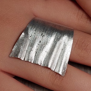 Minimál gyűrű alumíniumból , Ékszer, Gyűrű, Statement gyűrű, Fémmegmunkálás, Ékszerkészítés, MESKA