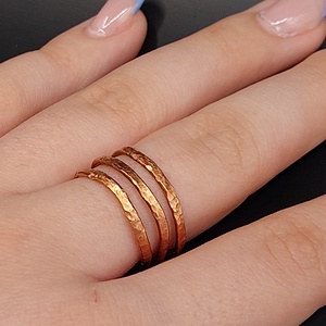 Egyedi, különleges design gyűrű vörösrézből  - ékszer - gyűrű - fonódó gyűrű - Meska.hu