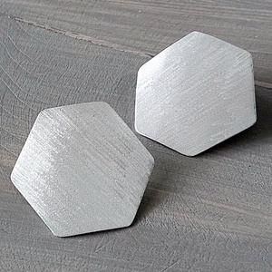 Geometrikus fülbevaló alumíniumból, Ékszer, Fülbevaló, Lógó fülbevaló, Ékszerkészítés, Meska