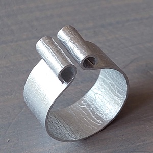 Minimál gyűrű alumíniumból  - ékszer - gyűrű - fonódó gyűrű - Meska.hu