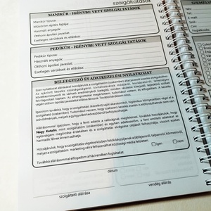 ÚJ! Pedikűr és Manikűr - Kéz és Lábápoló - Vendégkarton  - otthon & életmód - papír, írószer - jegyzetfüzet & napló - Meska.hu