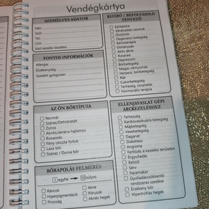 ÚJ! Kozmetikus - Vendégkarton , Otthon & Életmód, Papír, írószer, Jegyzetfüzet & Napló, Fotó, grafika, rajz, illusztráció, Könyvkötés, MESKA