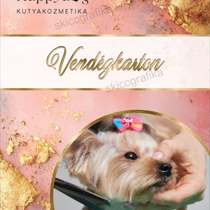 ÚJ! Kutyakozmetika - Vendégkarton  - otthon & életmód - papír, írószer - jegyzetfüzet & napló - Meska.hu