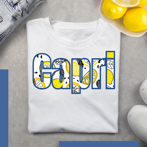 Capri feliratos póló - ruha & divat - női ruha - póló, felső - Meska.hu