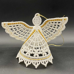 Csipke Angyalka - karácsony - karácsonyi lakásdekoráció - karácsonyfadíszek - Meska.hu