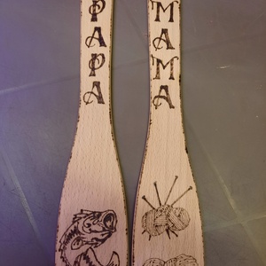 Pirogravírozott fakanál - otthon & életmód - dekoráció - kép & falikép - fából készült kép - Meska.hu