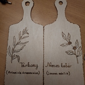  Kézműves Botanikai Dísztábla � Füvészkert a Konyhában - Meska.hu