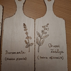  Kézműves Botanikai Dísztábla � Füvészkert a Konyhában - otthon & életmód - dekoráció - asztal és polc dekoráció - gravírozott táblák - Meska.hu