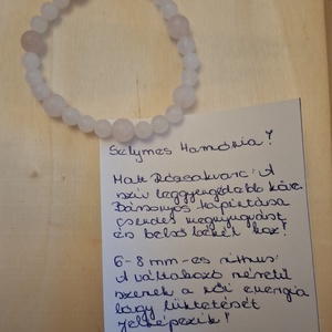 Selymes Harmónia � Matt Rózsakvarc karkötő (6-8 mm) � - ékszer - karkötő - ásványkarkötő - Meska.hu