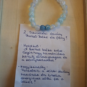 Belső Béke és Fény � Személyre szabott Születésköves Karkötő 2. (Holdkő és Hegyikristály) �� - ékszer - karkötő - ásványkarkötő - Meska.hu