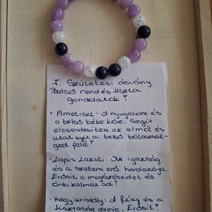 Belső Rend és Tiszta Gondolatok � Személyre szabott Születésköves Karkötő 7-es (Ametiszt, Lapis Lazuli) ��� - ékszer - karkötő - ásványkarkötő - Meska.hu
