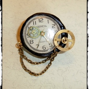 Steampunk kitűző -  - Meska.hu