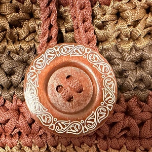 horgolt válltáska - táska & tok - kézitáska & válltáska - vállon átvethető táska - Meska.hu