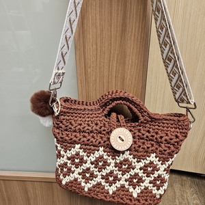 horgolt válltáska, Táska & Tok, Kézitáska & válltáska, Vállon átvethető táska, Horgolás, MESKA