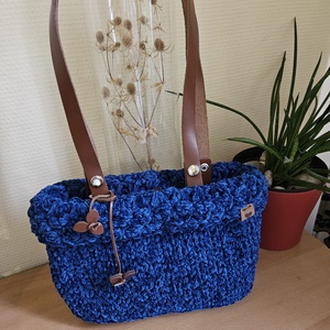 horgolt válltáska - táska & tok - kézitáska & válltáska - belső rendező - Meska.hu