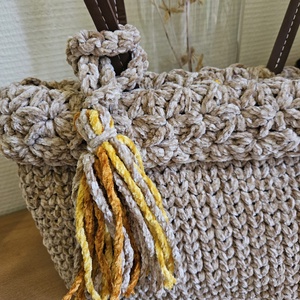 horgolt válltáska - táska & tok - kézitáska & válltáska - belső rendező - Meska.hu