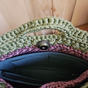 horgolt válltáska - táska & tok - kézitáska & válltáska - vállon átvethető táska - Meska.hu