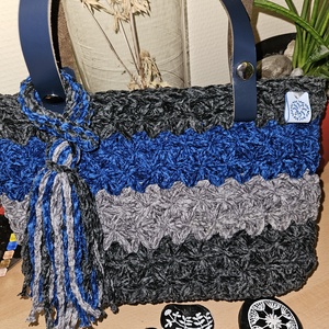 horgolt válltáska - táska & tok - kézitáska & válltáska - belső rendező - Meska.hu