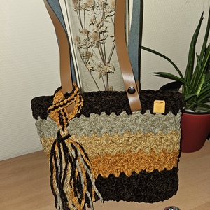 horgolt válltáska, Táska & Tok, Kézitáska & válltáska, Belső rendező, Horgolás, MESKA