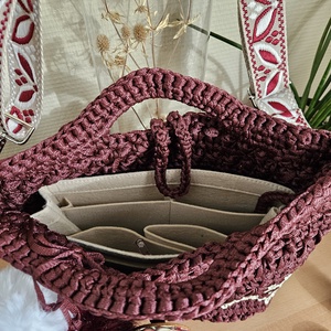 Horgolt táska - táska & tok - kézitáska & válltáska - válltáska - Meska.hu