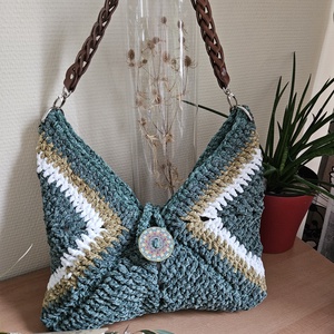 horgolt válltáska, Táska & Tok, Kézitáska & válltáska, Belső rendező, Horgolás, MESKA