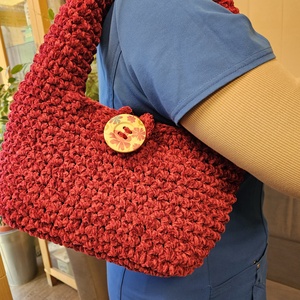 horgolt váll- és kézitáska - táska & tok - kézitáska & válltáska - belső rendező - Meska.hu