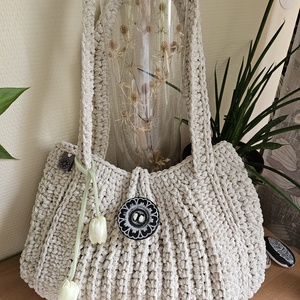 horgolt válltáska, Táska & Tok, Kézitáska & válltáska, Belső rendező, Horgolás, MESKA