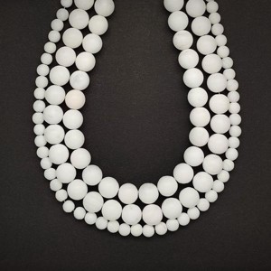 Kagyló matt golyó fehér 8mm � ékszerkészítő alapanyag (füzér), Kellékek & szerszámok, Ásvány alapanyag, Ásványfüzér, , MESKA