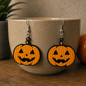 Halloween tök fülbevaló - Meska.hu