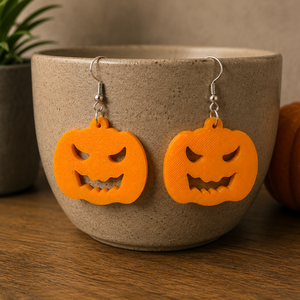 Tökös Halloween fülbevaló - Meska.hu