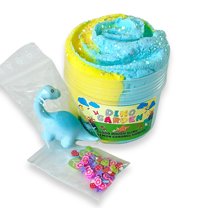 DINO GARDEN - cloud dough slime - felhő-tészta slime - Illatos Slime - ASMR (ragacsgyurma, ragacs, nyálka) - játék & sport - készségfejlesztő és logikai játék - szín és formaválogató játékok - Meska.hu