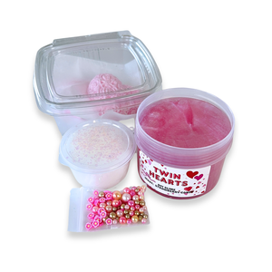 TWIN HEARTS - DIY slime - Illatos Slime - ASMR (ragacsgyurma, ragacs, nyálka) - játék & sport - készségfejlesztő és logikai játék - szín és formaválogató játékok - Meska.hu