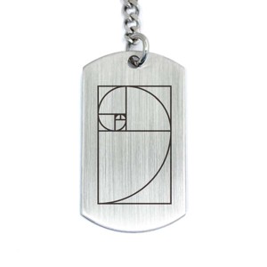 Fibonacci acél medálos kulcstartó - táska & tok - kulcstartó & táskadísz - kulcstartó - Meska.hu