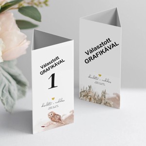 Menüháromszög és asztalszám 2 az 1-ben - 40 féle mintával, Esküvő, Dekoráció, Helyszíni dekor, , MESKA